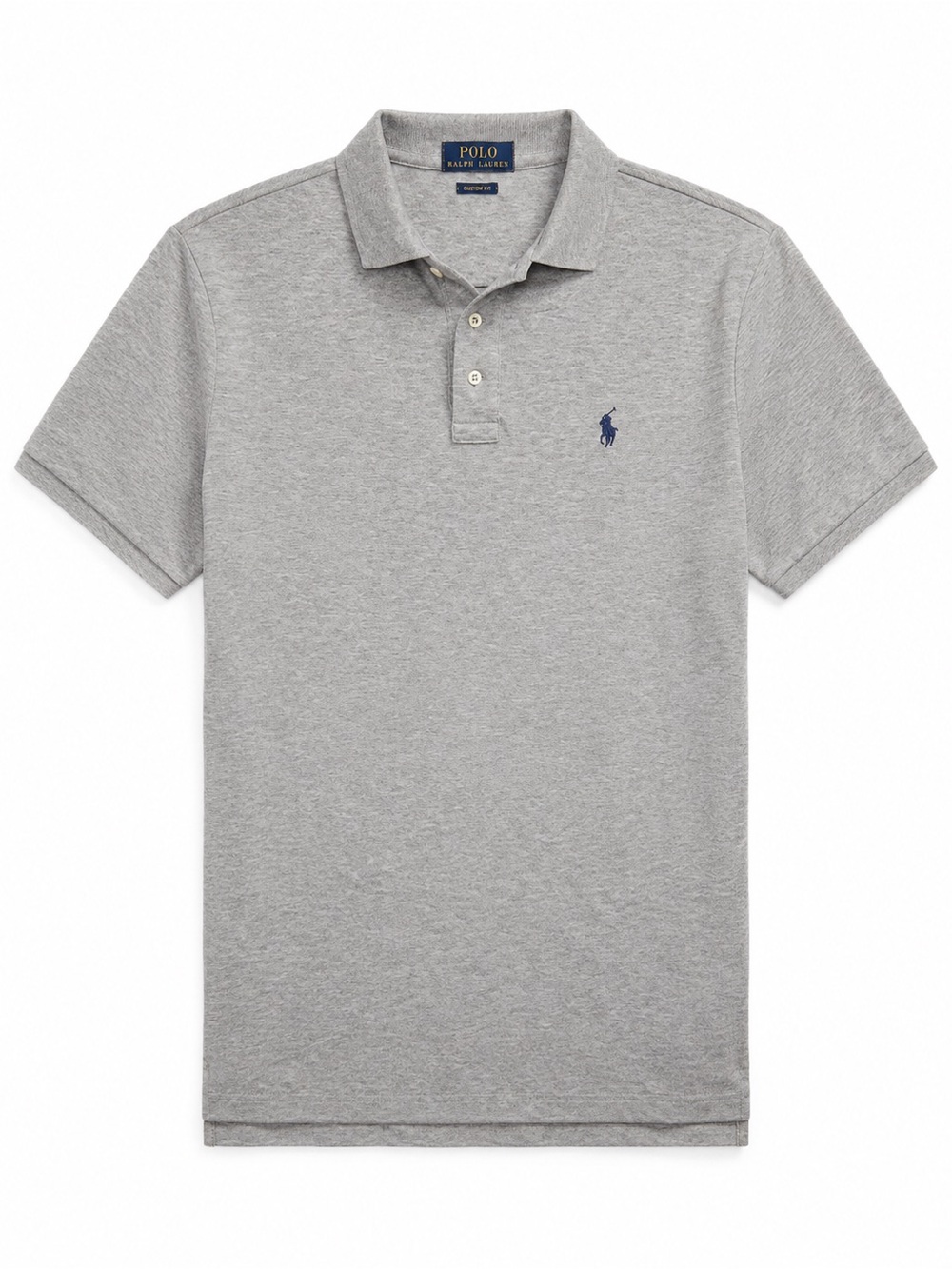 Polo by Ralph Lauren Heather Gray Short-Sleeve Polo with Navy Logo